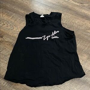 Women’s black athletic tank